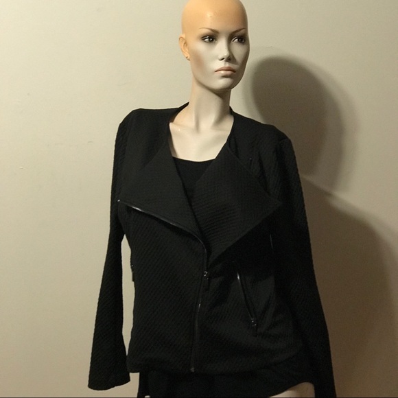 Alfani Long Sleeve Jacquard Zipper Front Jacket - Picture 2 of 5